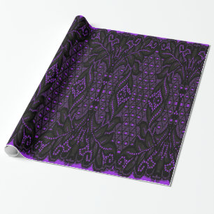 Black Lace Lolita Goth Wrapping Paper Geschenkpapier