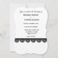Black Lace on White Custom Wedding