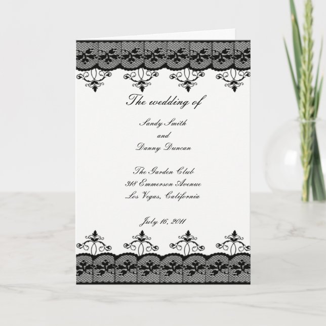 Black Lace Programmkarte Programm (Vorderseite)