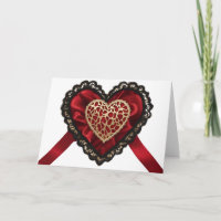 Black Lace Red Solk Gold Valentinstag Herzwagen