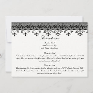 Black Lace Richtungskarten Einladung