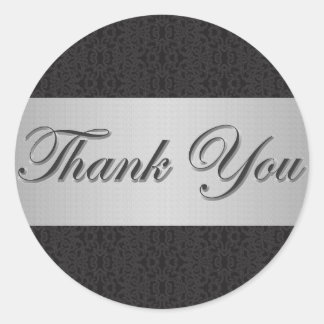 Black Lace & Silver Vielen Dank, dass Sie Sticker/ Runder Aufkleber