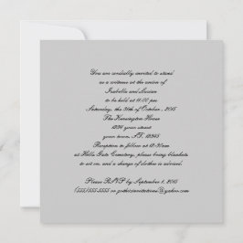 Black Lace und Diamond Look Goth Wedding Einladung