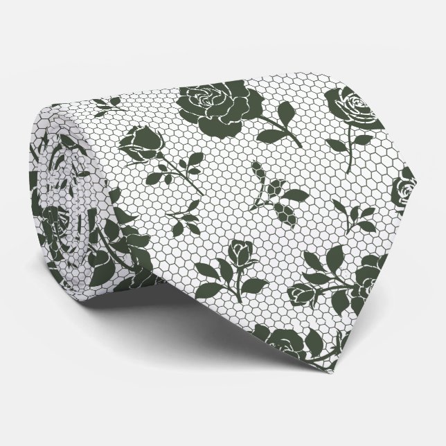 Black Lace Vintag Krawatte (Gerollt)