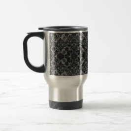 Black Lacework Artistry Travel-Commuter-Tasse Reisebecher