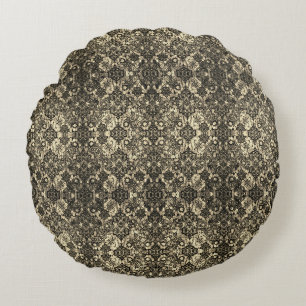 Black Lacework Artists Rundes Kissen