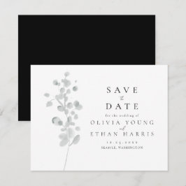 Black Lacquer Save the Date Mitteilungskarte