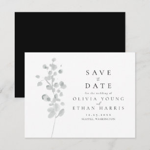 Black Lacquer Save the Date Mitteilungskarte