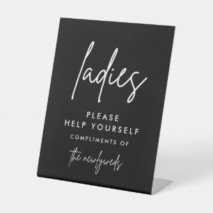Black Ladys Wedding Badezimmer Basket-Zeichen Sockelschild