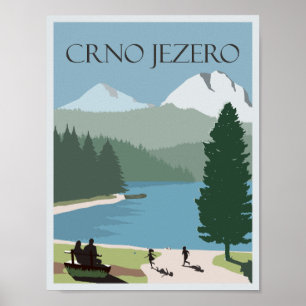 Black Lake Crno Jezero Montenegro 8.5''x11'' Poster