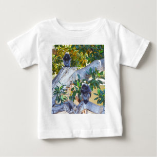 Black Langur Affen Eating, Baby Tshirt