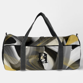 Black Large Duffel Bag Trend Abstrakt White Gold Duffle Bag