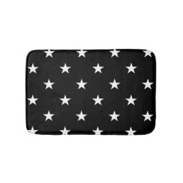 Black Large Stars Bath Mat Badematte