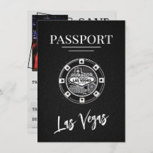 Black Las Vegas Passport Save the Date