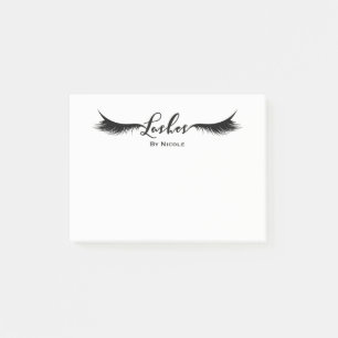 Black Lashes Eyelashes Modernes Glam Personalisier Post-it Klebezettel