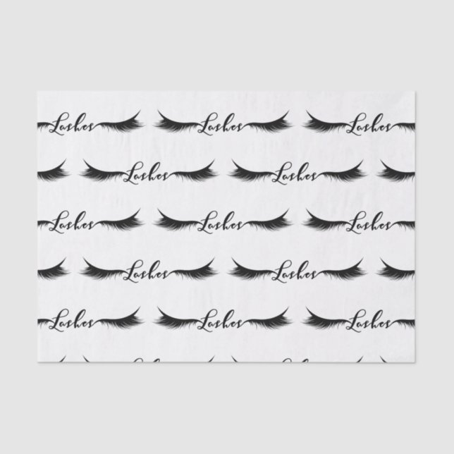 Black LASHES Eyelashes Schönheitssalon Makeup Seidenpapier (Vorderseite)