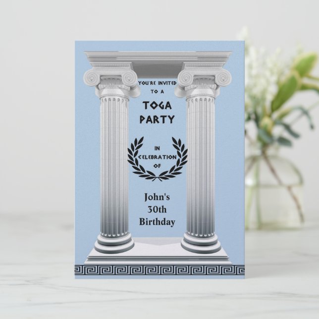 Black Laurel Wreath Einladung (Stehend Vorderseite)