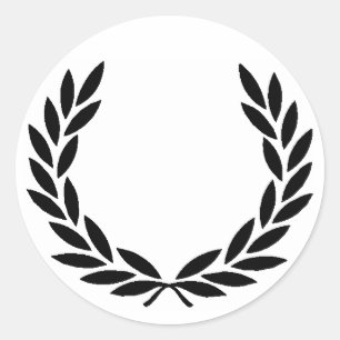 Black Laurel Wreath Sticker