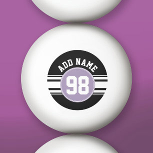 Black & Lavender Sports Jersey Individuelle Name N Tischtennisball