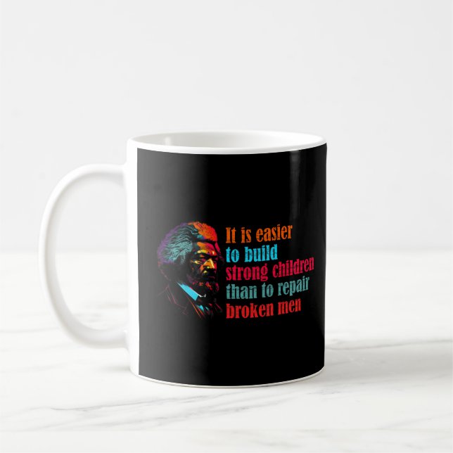 Black Leader Zitat Vintag Frederick Douglass Kaffeetasse (Links)
