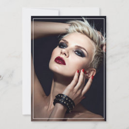 Black Leather Anniversary/Valentine's Flat Card Einladung