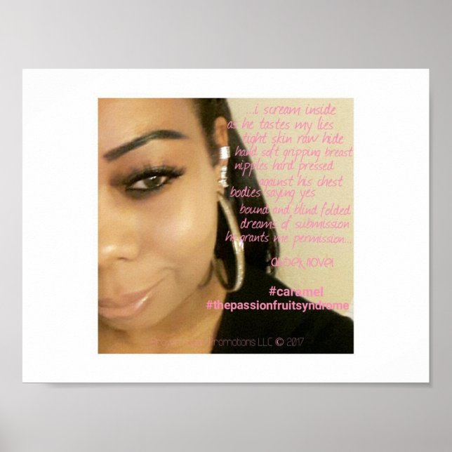 Black Leather Kiss Gedicht von Ahsek Novel Poster (Vorne)