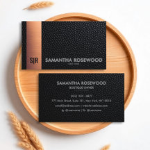Black Leather & Rose Gold Parco Tassino