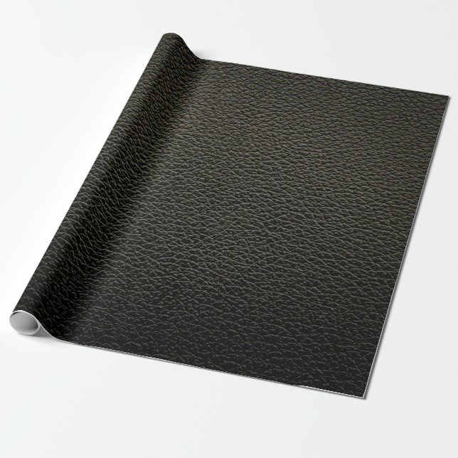 Black leather texture or background. abstract,anim geschenkpapier (Ungerollt)
