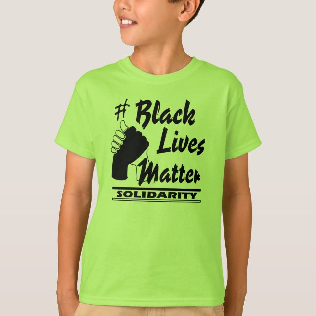 #Black lebt Angelegenheits-solidaritäts-Kinder T-Shirt (Vorderseite)