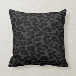 Black Leopard Print Kissen