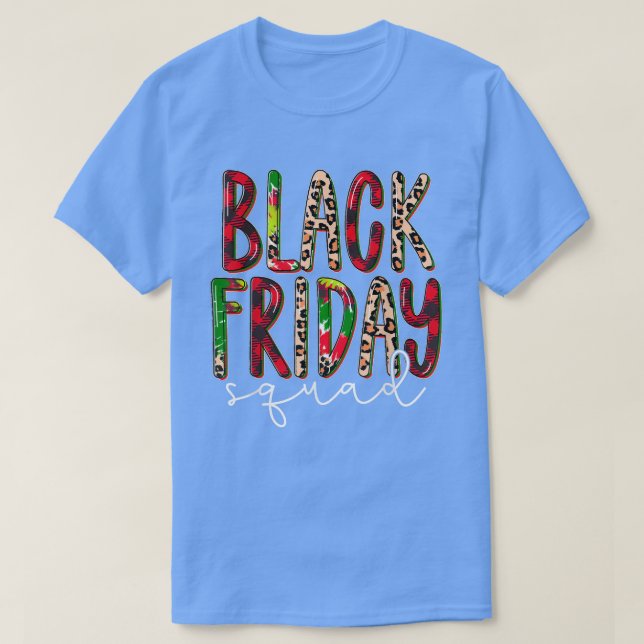 Black Leopard Red Kariert Friday Squad, Merry Chri T-Shirt (Design vorne)