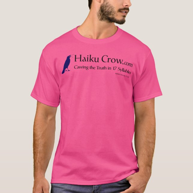 Black Letter Haiku Crow T-Shirt (Vorderseite)