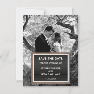 Black Letterboard Sign Foto Save the Date Einladun Einladung