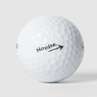 Black Lettering and Arrow on your Golfball