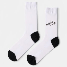 Black Lettering and Arrow on your Socken