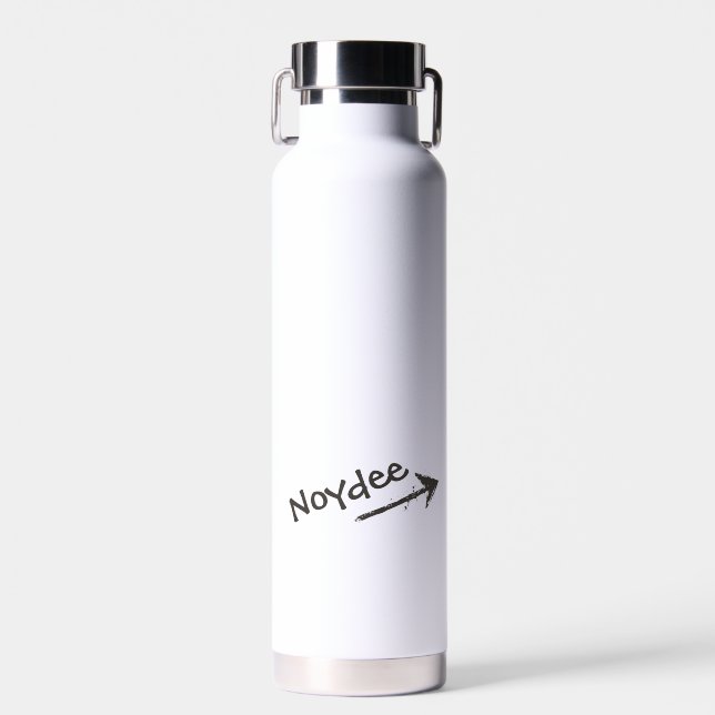 Black Lettering and Arrow on your Trinkflasche (Vorne)