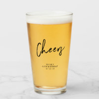 Black Lettering Cheers Adult Birthday Party Gunst