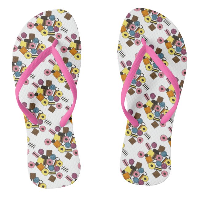 Black Licorice Allerlei feine Flip Flops (Fußbett)