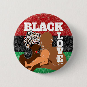 Black Liebe Brown Liebe Black Family Button