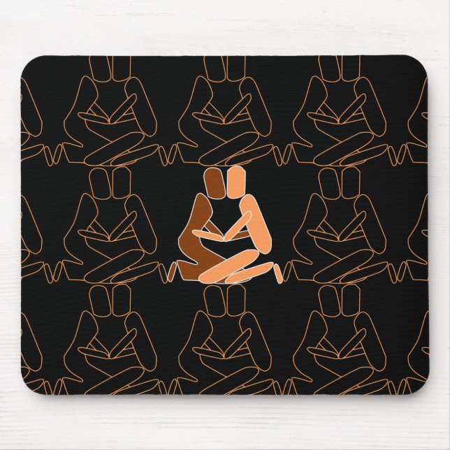 Black Liebe Brown Liebe Mousepad (Vorne)