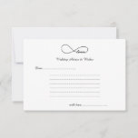 Black Liebe Unfinity Wedding Wishings & Advice Car Hinweiskarte<br><div class="desc">Einfache,  elegante und klassische Black Liebe Unfinity Wedding Wishings & Advice Cards. Ideal für Hochzeiten,  Brautpartys,  Hochzeitsessen und Hochzeitsfeiern. Passen Sie den Text an,  damit er Ihren Bedürfnissen zur Party-Feier entspricht.</div>