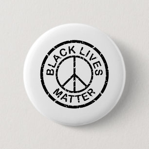 Black Life Materie Friedenszeichen Button