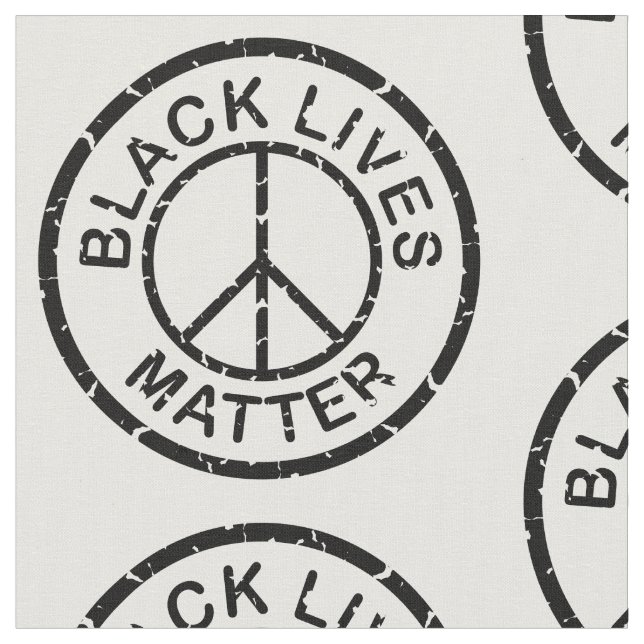 Black Life Materie Friedenszeichen Stoff (Nahaufnahme)