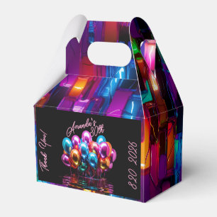 Black Light Neon Balloons Geburtstag Geschenkschachtel