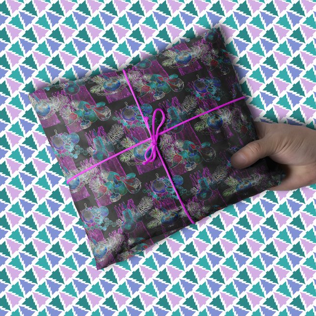 Black Light Neon Glow Xmas Candle Cluster Seidenpapier (Von Creator hochgeladen)