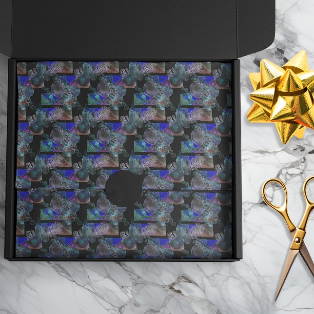 Black Light Neon Glow Xmas Ornament Cluster Seidenpapier (Von Creator hochgeladen)