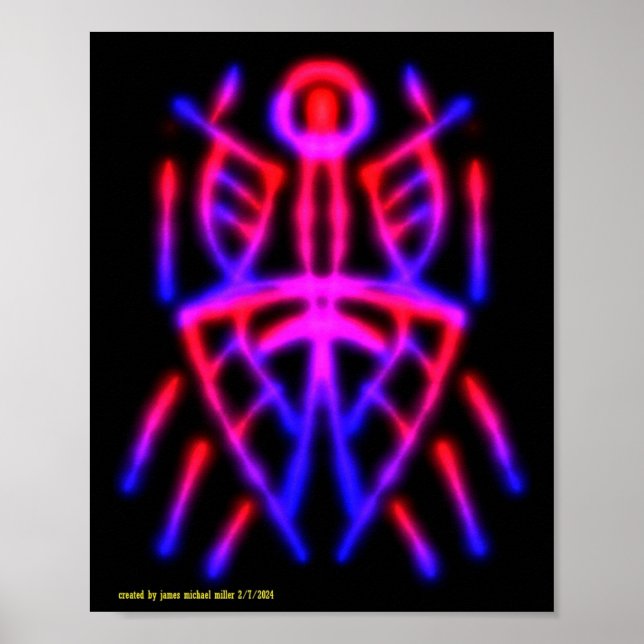 Black Light Poster von James Michael Miller (Vorne)