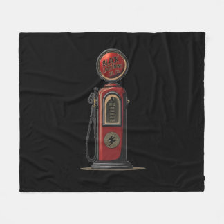 Black Lightning Oil Company Retro Gas Pump Fleecedecke