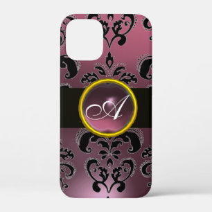 BLACK LILA DAMASK MONOGRAMM Case-Mate iPhone HÜLLE