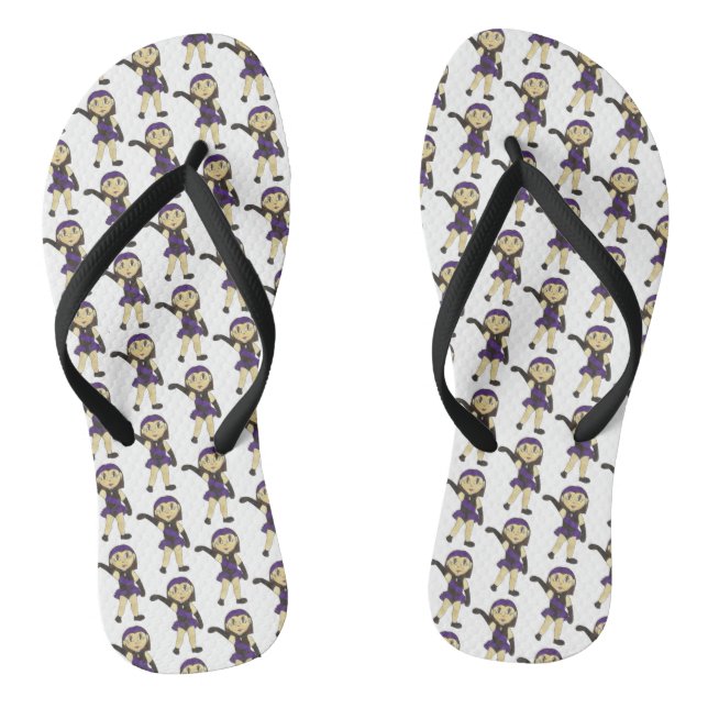 Black Lila Dance Erwägungsgrund Kostüm Jazz Tänzer Flip Flops (Fußbett)